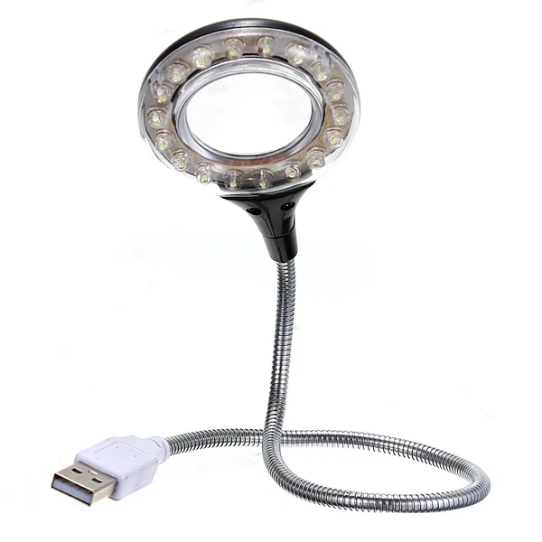 Flexible 18 LED USB Light Led Lamp For Laptop Lights Computer Lamp Book Reading Light For Laptop Computer With Magnifier
