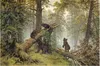 beautiful forest bears scene oil painting on canvas new design