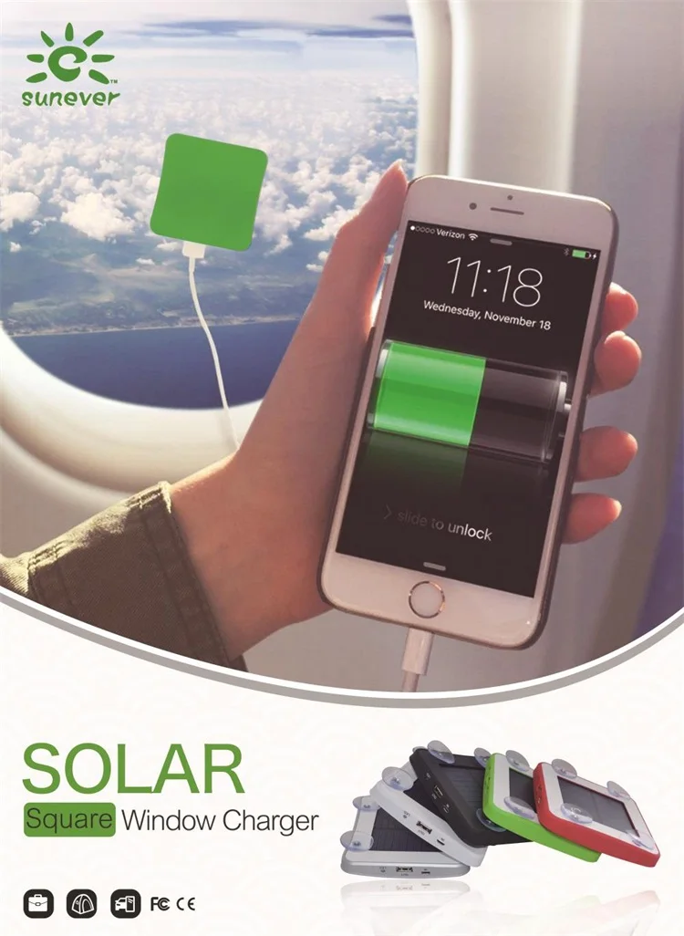 100 Original Brand 5v 1a Window Solar Charger,Portable Solar Charger