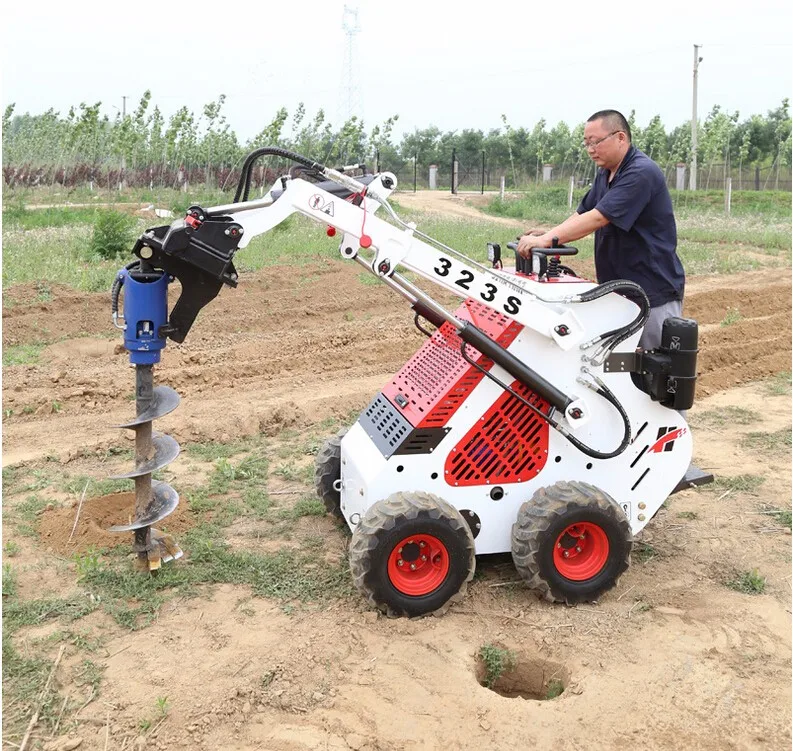 Ce Approved Mini Walk Behind Seat Skid Steer Loader With Four In One