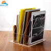 Clear Acrylic Custom Magazine Holder Brochure Display Stand Book File Dividers Shelf