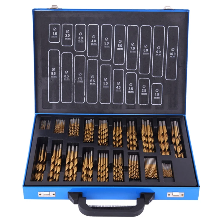 Pcs Metric Titanium Hss Drill Bit Set For Metal Steel In Metal Box