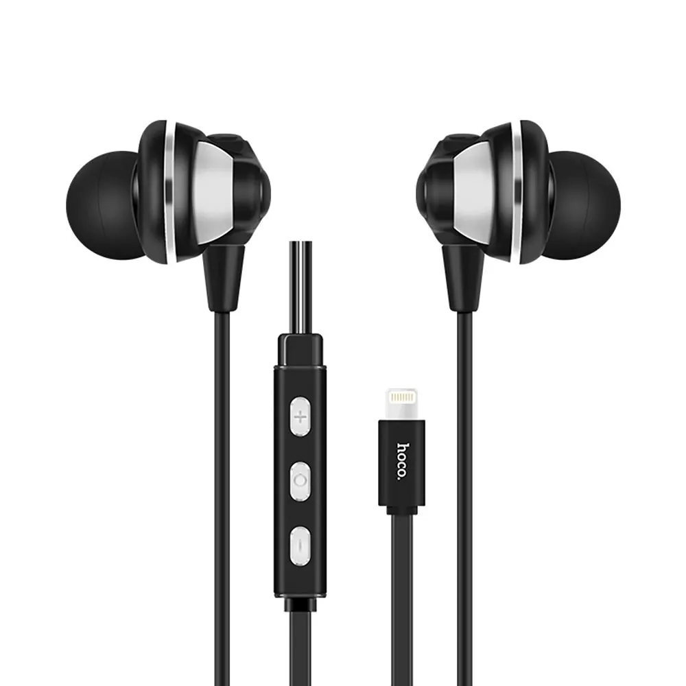 Lightning Earphones, Pandawell Digital 8-pin Lightning Earphone In-ear Headphones with Volume Control for Apple iPhone 7 / 7 Plus, iPad, iPod - Black