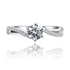 18K white gold synthetic diamond moissanite wedding ring moissanite gems