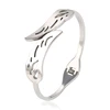 51515-personalized jewelry steel angel wings bangles