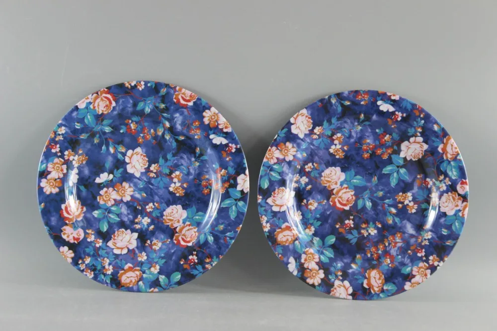Retro Design Melamine Dinner Dish 8/9/10 Inch