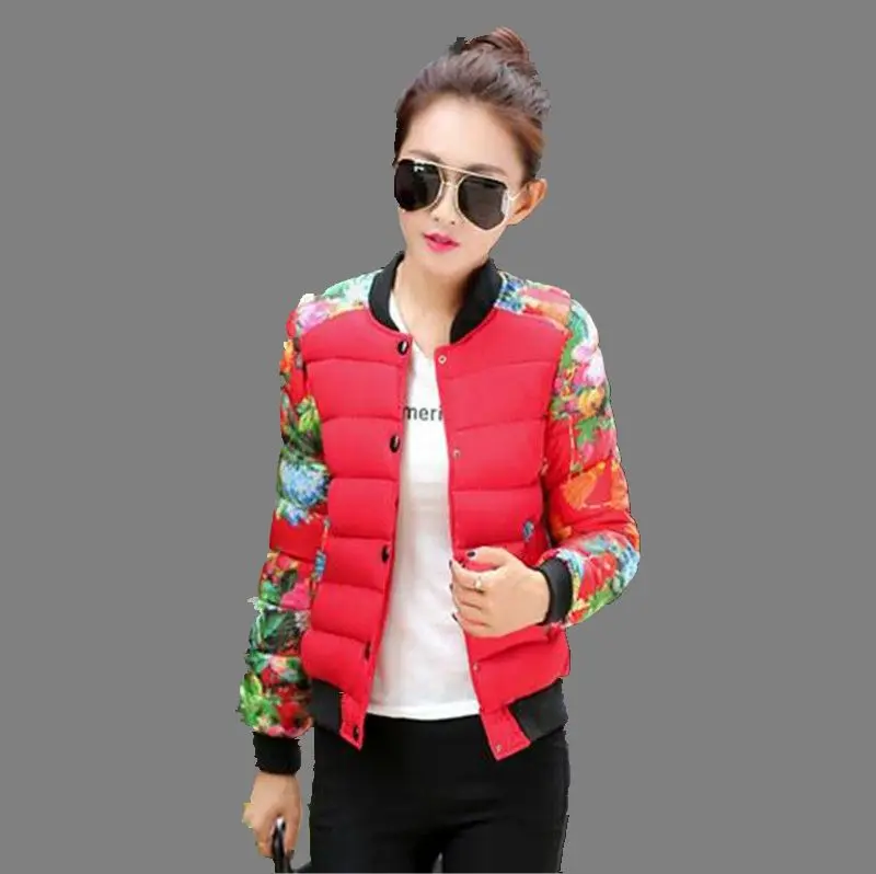 2016Autumn font b Winter b font New Fashion Women Short Cotton Down Jacket Leisure Big yards