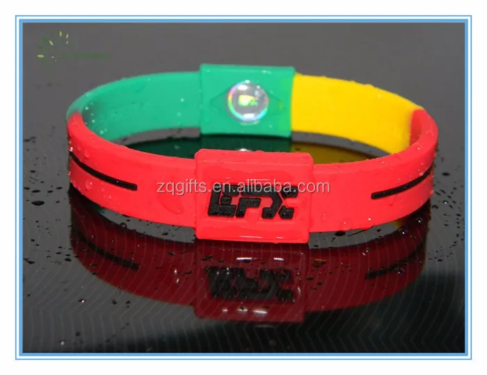 Custom Silicone Rubber Hologram Bracelet Band With Energy Power - Buy