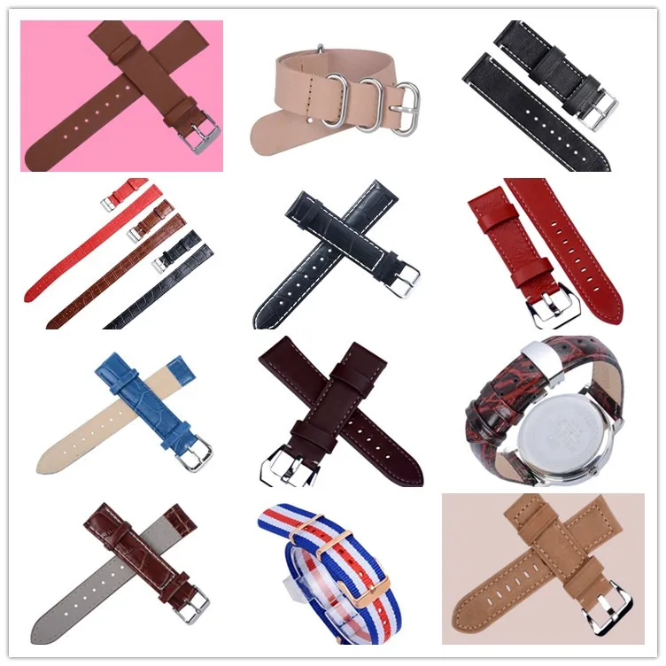 Top Grade Blue Leather Watch Band Replacement Bench Watch Straps