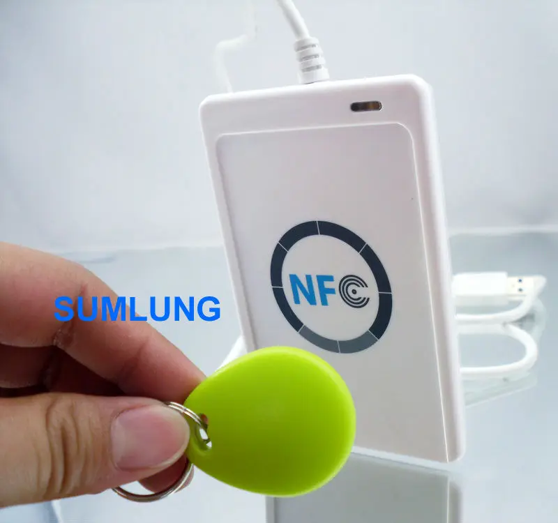 Usb Nfc Reader Writer Acr122u Free Sdk + Nfc Tag Sticker + Ic Card Keyfob - Buy Nfc Card Reader ...