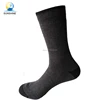 OEM custom your own logo padded terry pile grey & black men's crew socks