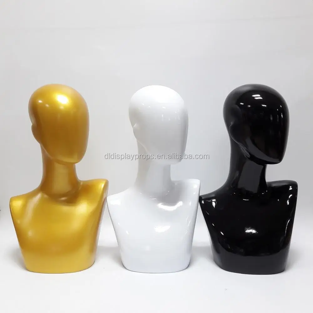 Dl170701 Female Painting Head Mannequin For Hat,Wig Display,Glossy