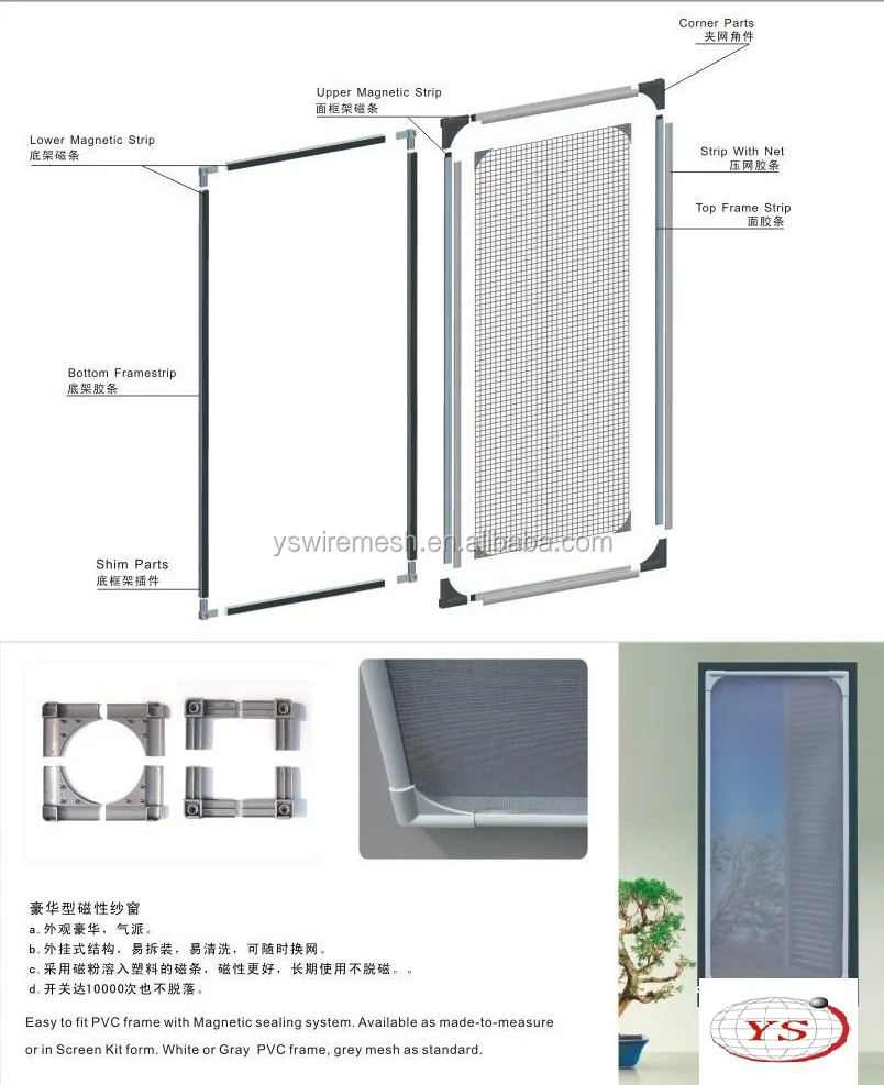 Removable Insect Screen/ Diy Velcro Window Mosquito Net ...