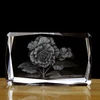 3d Crystal Laser Engraving Gifts With Chinese Flowering Crab Apple Souvenir
