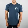 Custom Printed 95% Cotton 5% Spandex Mens Short Sleeve Gym T Shirt Slim Fit Performance Shirt Wholesale Gym Wear