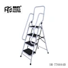 Red Grey Attic 4 Step Foldable Attic Folding Stairs Steel Ladder Design SM-TT6044B