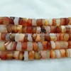 Wholesale natural gemstone red agate center drill rough coins rough heishi beads disc