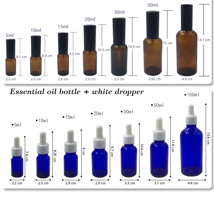 Hair Oil Bottles 15ml 20ml 30ml 50ml Frosted Dropper Glass Bottle 1oz 