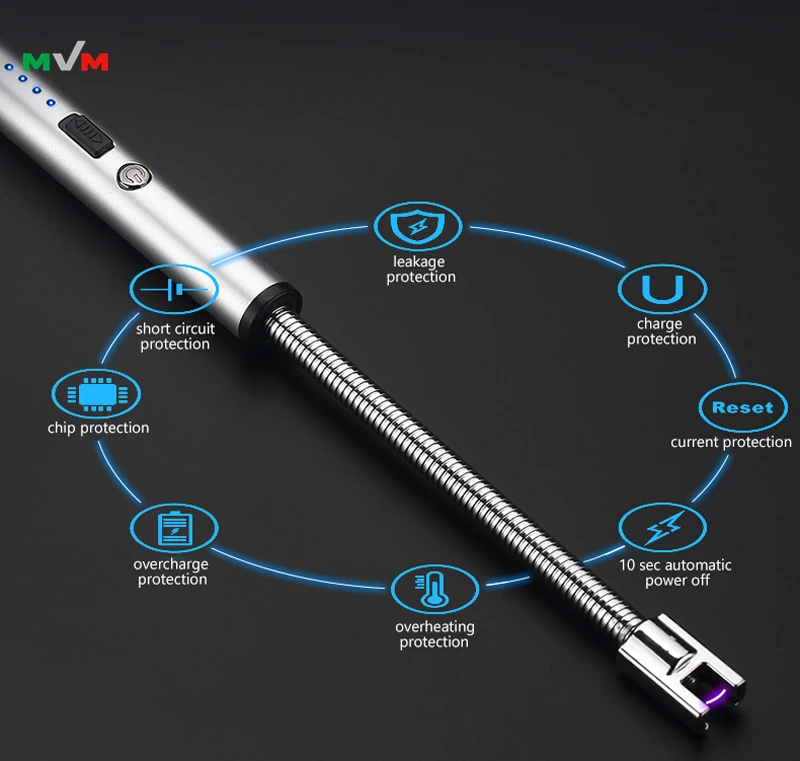 Mlt172 Long Stick Plasma Candle Lighter,Electric Bbq Lighter,Custom Usb