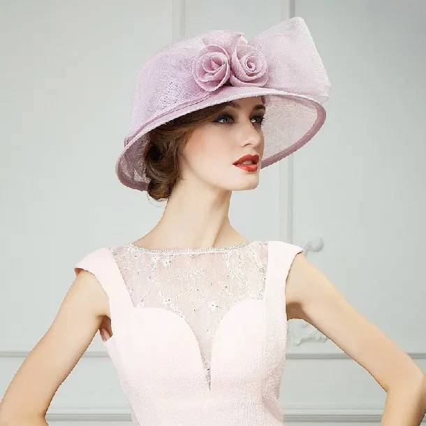 Sinamay Wedding Elegant Church Hats For 