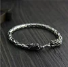 European Cz Silver Cuff Bangle with Dragon