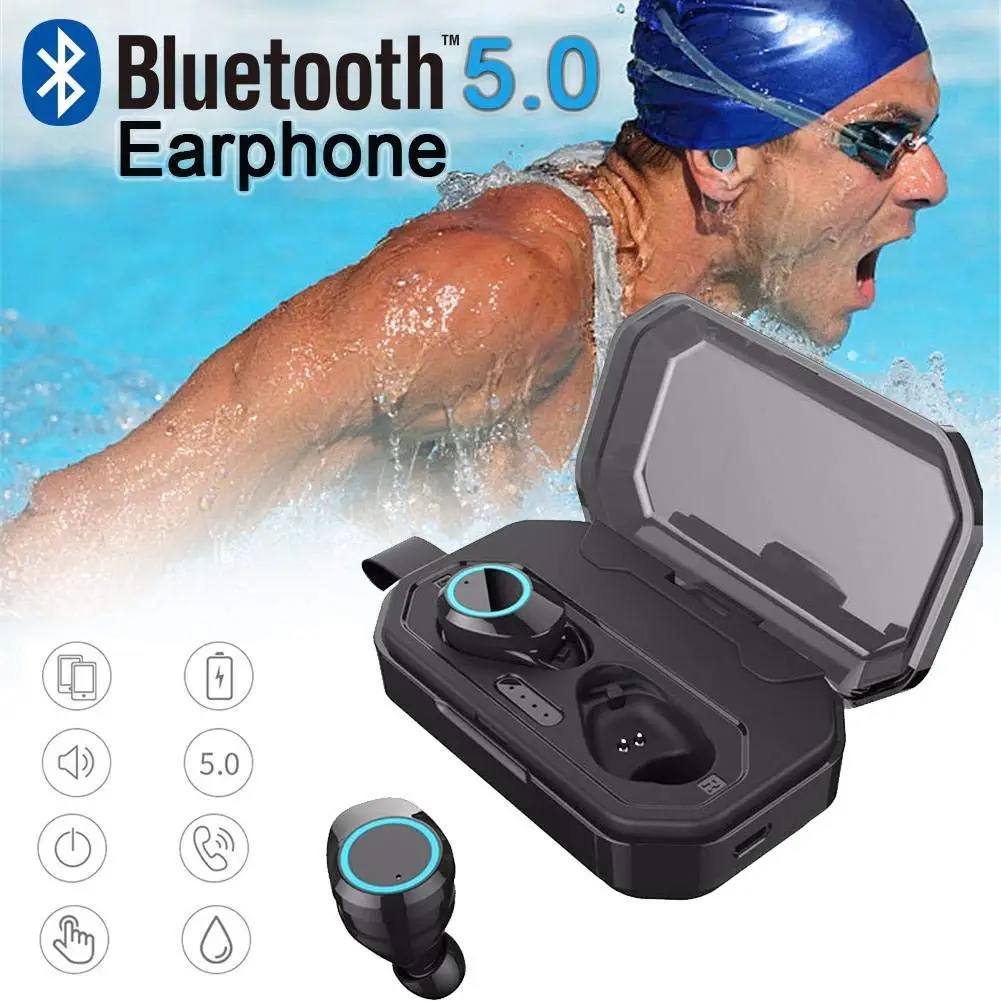 Good price x6 waterproof HD sound bass TWS 5.0 wireless sport headphone earphone with microphone
