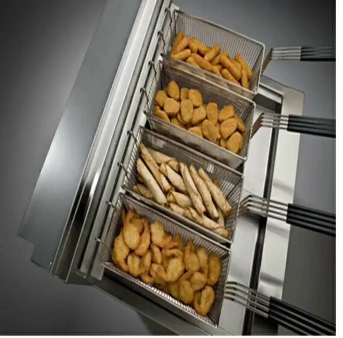 Zy Industrial Electric Gas Fryer Continous Fried Chicken Deep Fryer