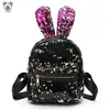 2019 Hot Sale Personality Rabbit Ear Design Sequin Women Magic School Backpack