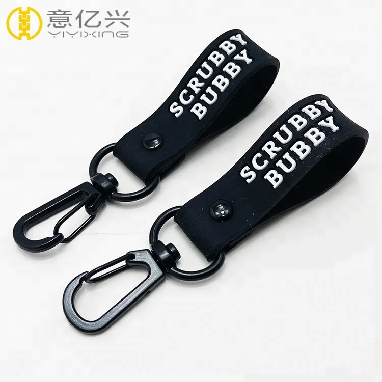 Latest Matte Black Color Keychain Of Metal Alloy With Rubber Band Buy