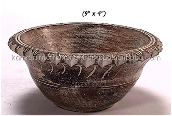 Antique Hand Carved Wooden Bowl New Design Made Antique Hand Carved Wooden Bowl New