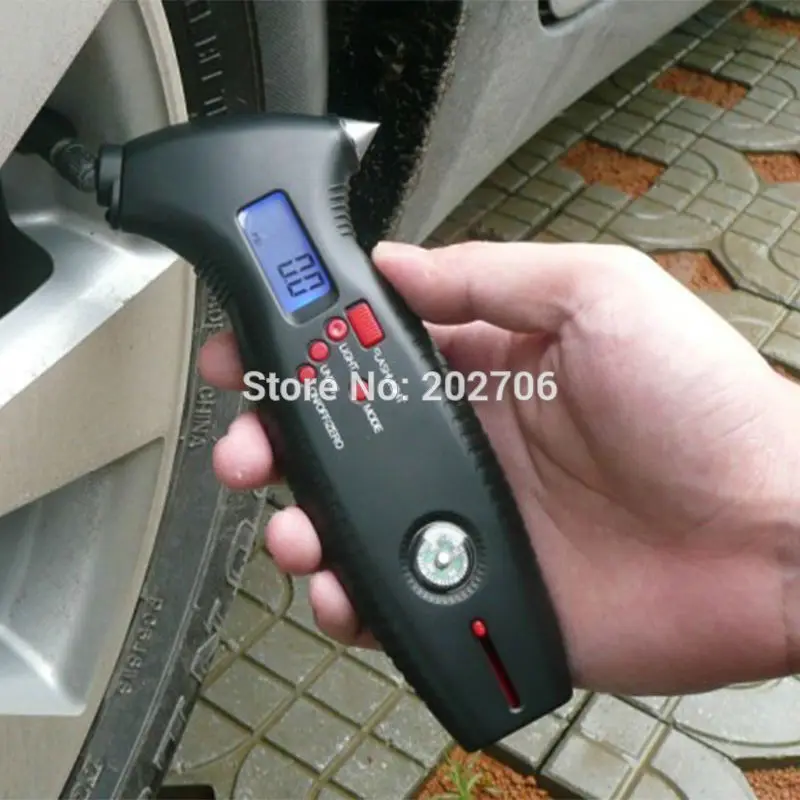 8 In 1 Digital Tyre Gauge First Aid Rescue T&e Tools Pressure & Vacuum