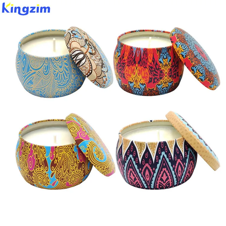 Highend Smokeless 20 Hours Scented Decorative Aluminum Metal Candle Tins Containers Wholesale