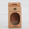 Custom logo kraft paper earphone retail packaging box with window
