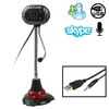 5.0 Mega Pixels USB 2.0 Driverless PC Camera / Webcam with MIC and 4 LED Lights, Cable Length: 1.2m