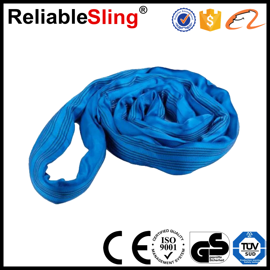 AutoHauler Supply 20 Ft Blue Round Lifting Sling - 21,200 Lb Vertical, 42,400 Lb Basket Capacity WLL (Working Load Limit) - View #11