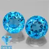 Round Diamond Cut light Blue Cubic Zirconia Loose Gemstone