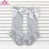 In Stock Cute Baby Girl Tube Booties Knee HIgh Socks With Bow