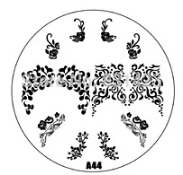 2015 new A Series A44 Nail Art Polish DIY Stamping Plates Image Templates Nail Stamp Stencil