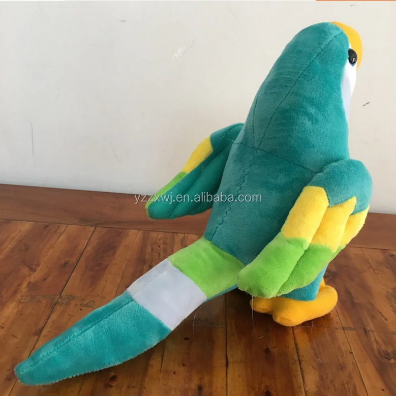 stuffed green parrot