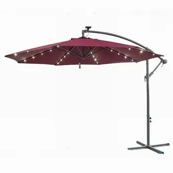 10ft Solar Powered Metal Polyester Steel Manual Open Patio Solar Umbrella With Led Light Buy Led Light Umbrella Patio Patio Led Light Umbrella Patio Umbrellas With Lights Product On Alibaba Com