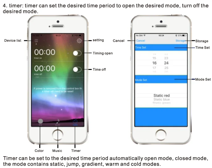 4key Remote Blue-tooth Wireless Music Remote Smartphone Controller for led rock light