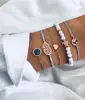 Fashion Gold Heart Turtle Pineapple World Map Bracelet Set For Women Wholesale N96001