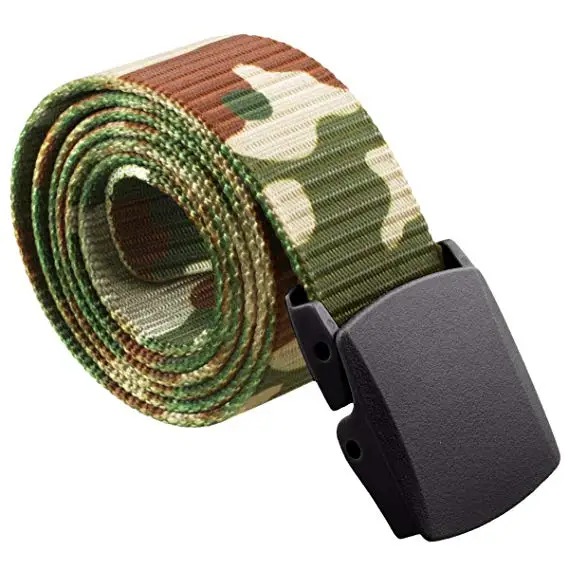 canvas belt with plastic buckle