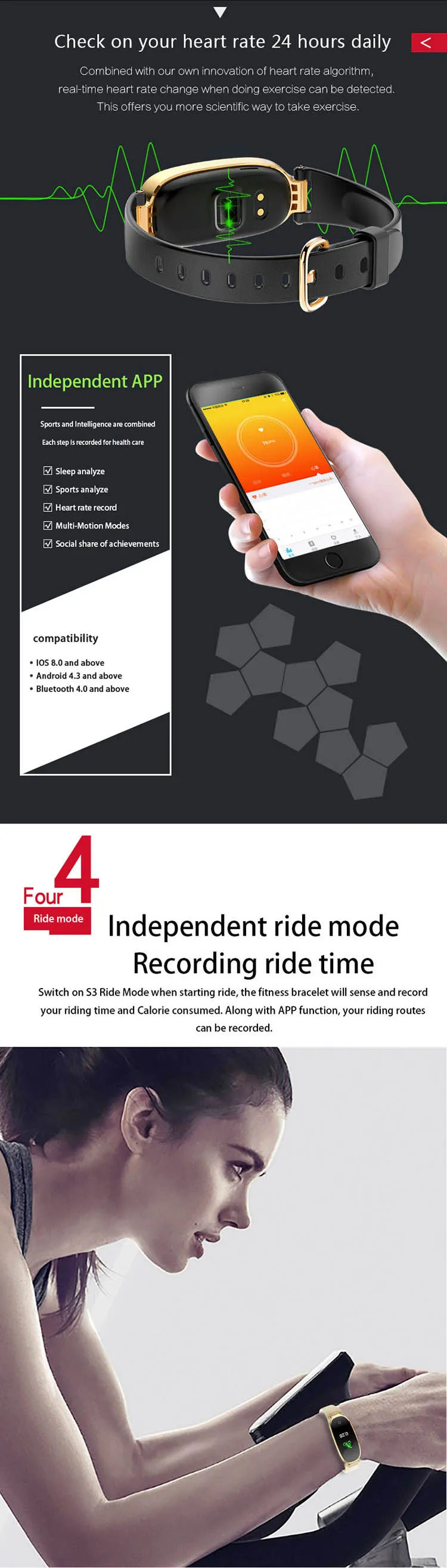 Woman Smart Watch Sport Bracelet