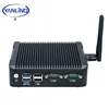 New design Intel celeron N3160 quad core dual lan Nano fanless mini pc, desktop computer support wifi and bt