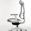 High Back White Frame Lumbar Support Executive Office Mesh Chair