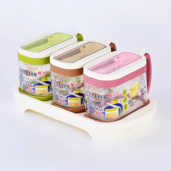 Kitchen Product Sugar Salt Storage Containers Glass Condiment