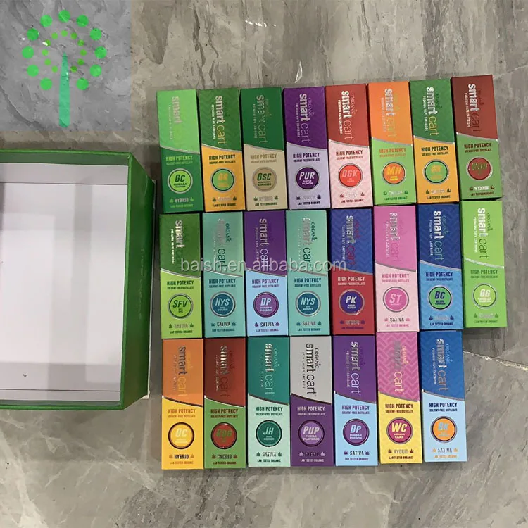 Newest Smart Cart Vape Cartridges Different Flavors Cbd Packaging Box