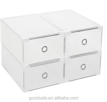 Foldable Clear Drawer Type Shoe Boxes 