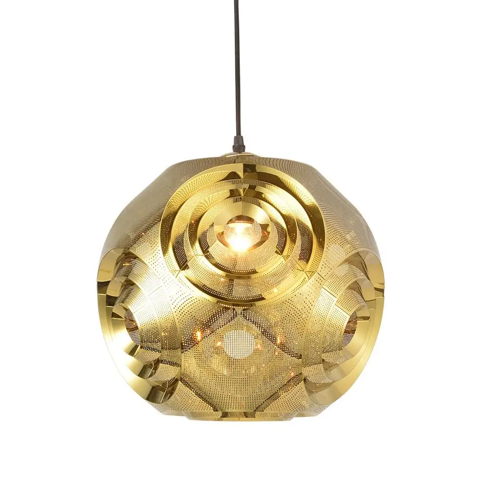 Nordic Country Design Rose Aluminum Shade  Gold Malaysia Pendant lights for Living Room Warehouse Dinner Room